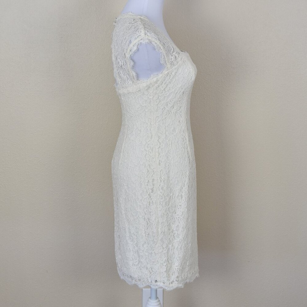Adrianna Papell Cap Sleeve Lace Sheath Dress NEW 4 - Picture 6 of 13